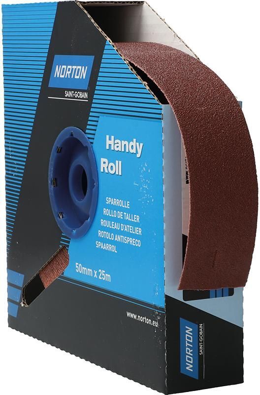 Norton Clipper Schleifgewebe Sparrolle R222 50 mm x 25 Meter P 50 Produktbild Norton Clipper Schleifgewebe Sparrolle R222 50 mm x 25 Meter P 50
