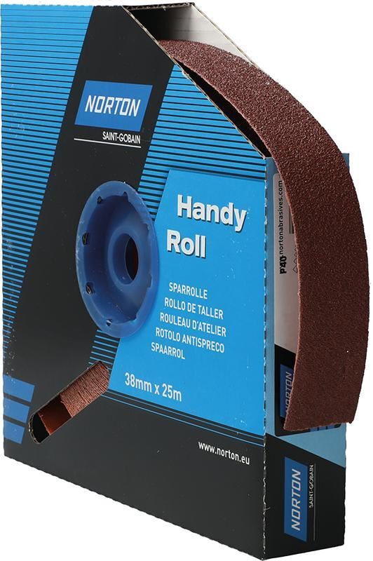 Norton Clipper Schleifgewebe Sparrolle R222 38 mm x 25 Meter P 40 Produktbild Norton Clipper Schleifgewebe Sparrolle R222 38 mm x 25 Meter P 40
