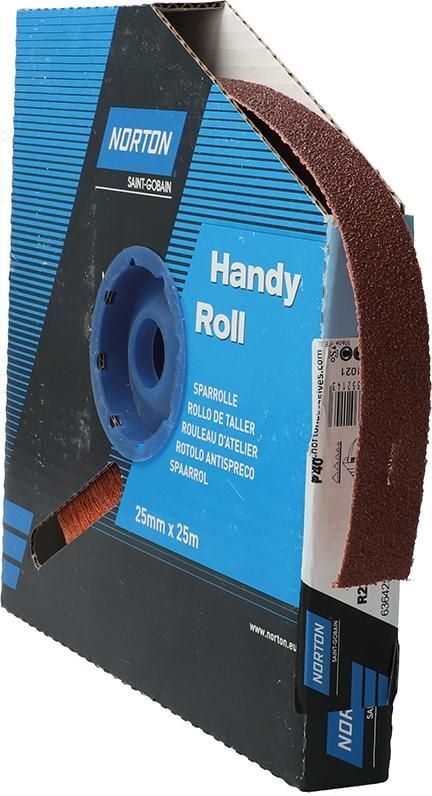 Norton Clipper Schleifgewebe Sparrolle R222 25 mm x 25 Meter P 40 Produktbild Norton Clipper Schleifgewebe Sparrolle R222 25 mm x 25 Meter P 40