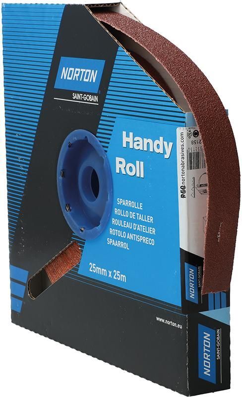 Norton Clipper Schleifgewebe Sparrolle R222 25 mm x 25 Meter P 50 Produktbild Norton Clipper Schleifgewebe Sparrolle R222 25 mm x 25 Meter P 50
