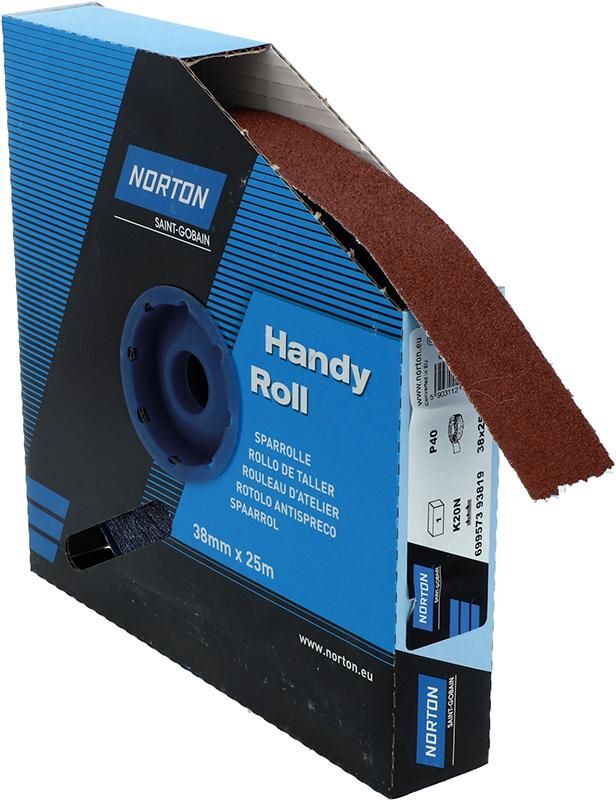 Produktbild Norton Clipper Schleifgewebe Sparrolle K20N 38 mm x 25 Meter P 40
