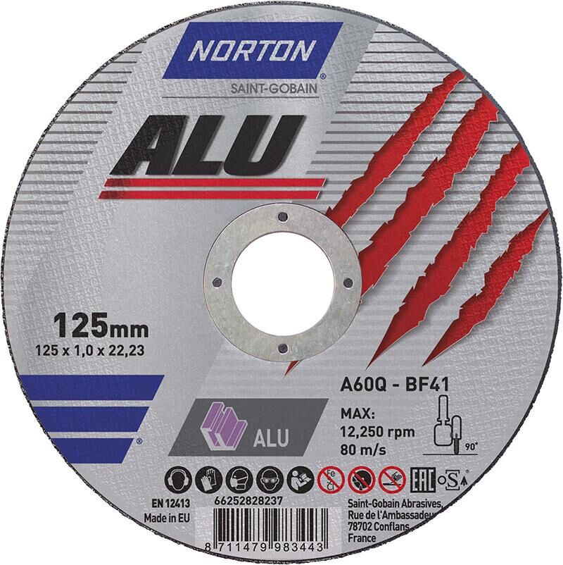 Norton Clipper Trennscheibe Alu gerade 125x1,0 mm Produktbild Norton Clipper Trennscheibe Alu gerade 125x1,0 mm