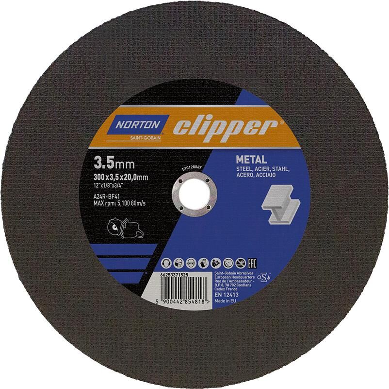 Norton Clipper Trennscheibe Metall A24R 300x3,5x20 mm Produktbild Norton Clipper Trennscheibe Metall A24R 300x3,5x20 mm
