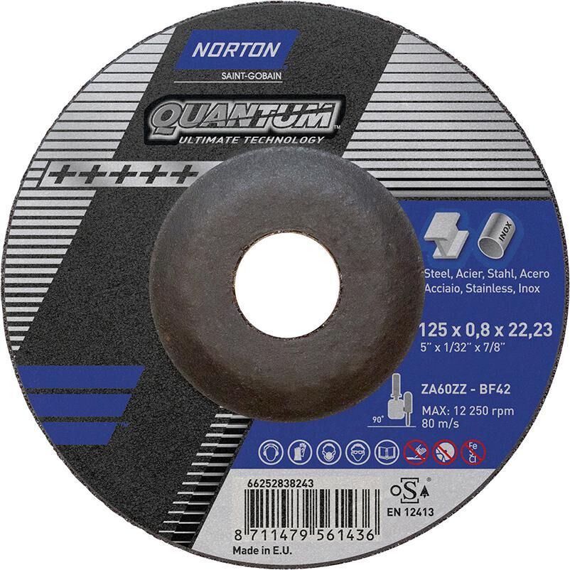 Norton Clipper Trennscheibe Quantum gerade 125x1,3 mm Produktbild Norton Clipper Trennscheibe Quantum gerade 125x1,3 mm
