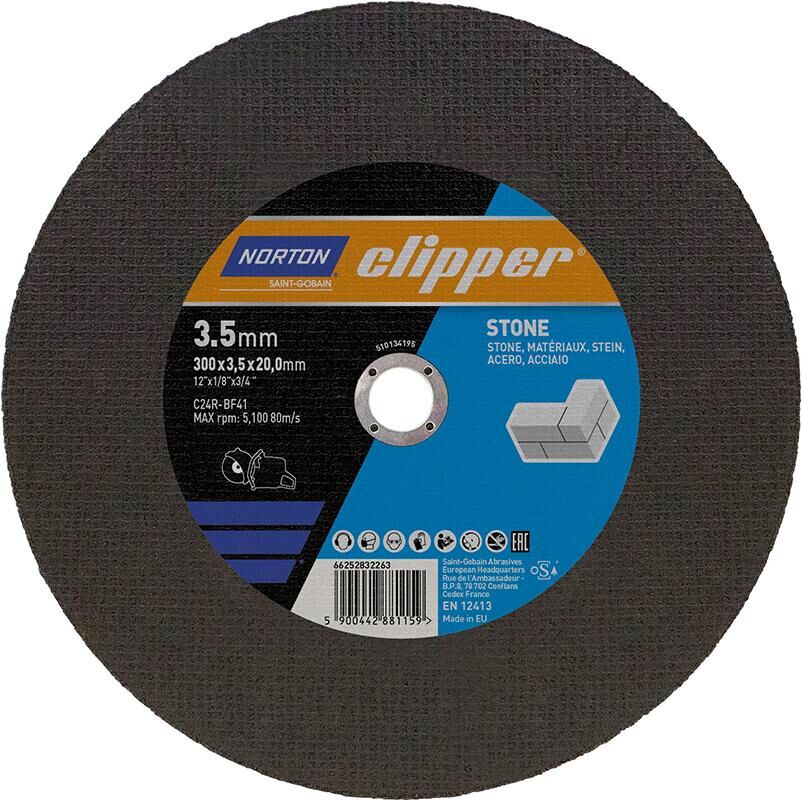 Norton Clipper Trennscheibe Stein C24R 300x3,5x20 mm Produktbild Norton Clipper Trennscheibe Stein C24R 300x3,5x20 mm