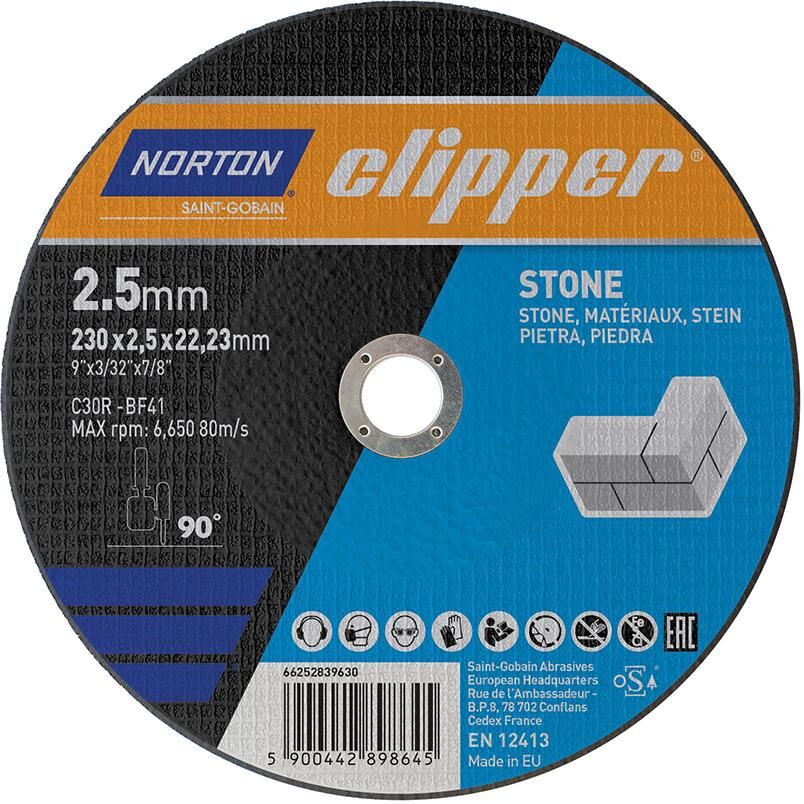 Norton Clipper Trennscheibe Stein C30R 230x2.5x22.23 mm Produktbild Norton Clipper Trennscheibe Stein C30R 230x2.5x22.23 mm