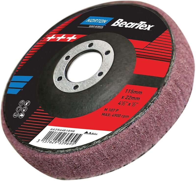 Norton Clipper Vlies Fächer Scheibe gerade 115 mm sehr fein Produktbild Norton Clipper Vlies Fächer Scheibe gerade 115 mm sehr fein
