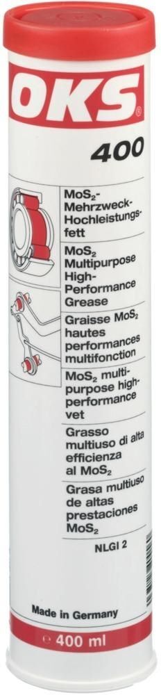 OKS Mehrzweck Hochleistungsfett 400 MoS2 Kartusche mit 400 ml Produktbild OKS Mehrzweck Hochleistungsfett 400 MoS2 Kartusche mit 400 ml
