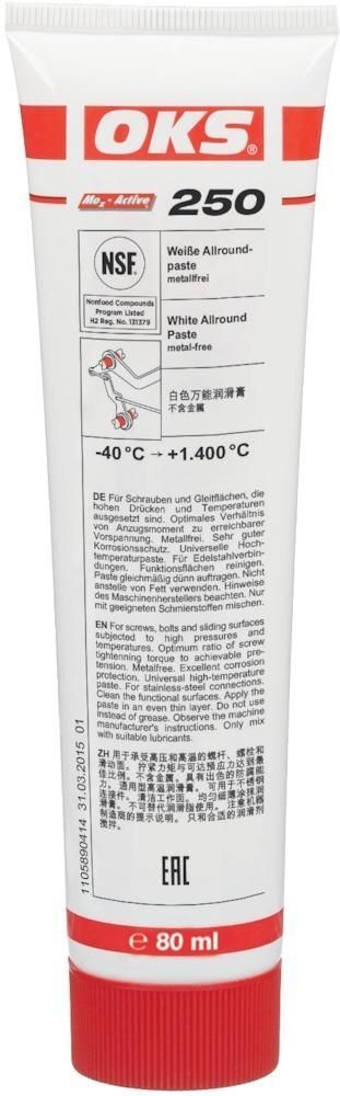 OKS Allroundpaste 250 metallfrei weiß Tube mit 80 ml Produktbild OKS Allroundpaste 250 metallfrei weiß Tube mit 80 ml