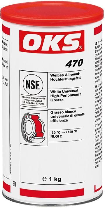 OKS Allround Hochleistungsfett 470 weiß Dose mit 1 kg Produktbild OKS Allround Hochleistungsfett 470 weiß Dose mit 1 kg
