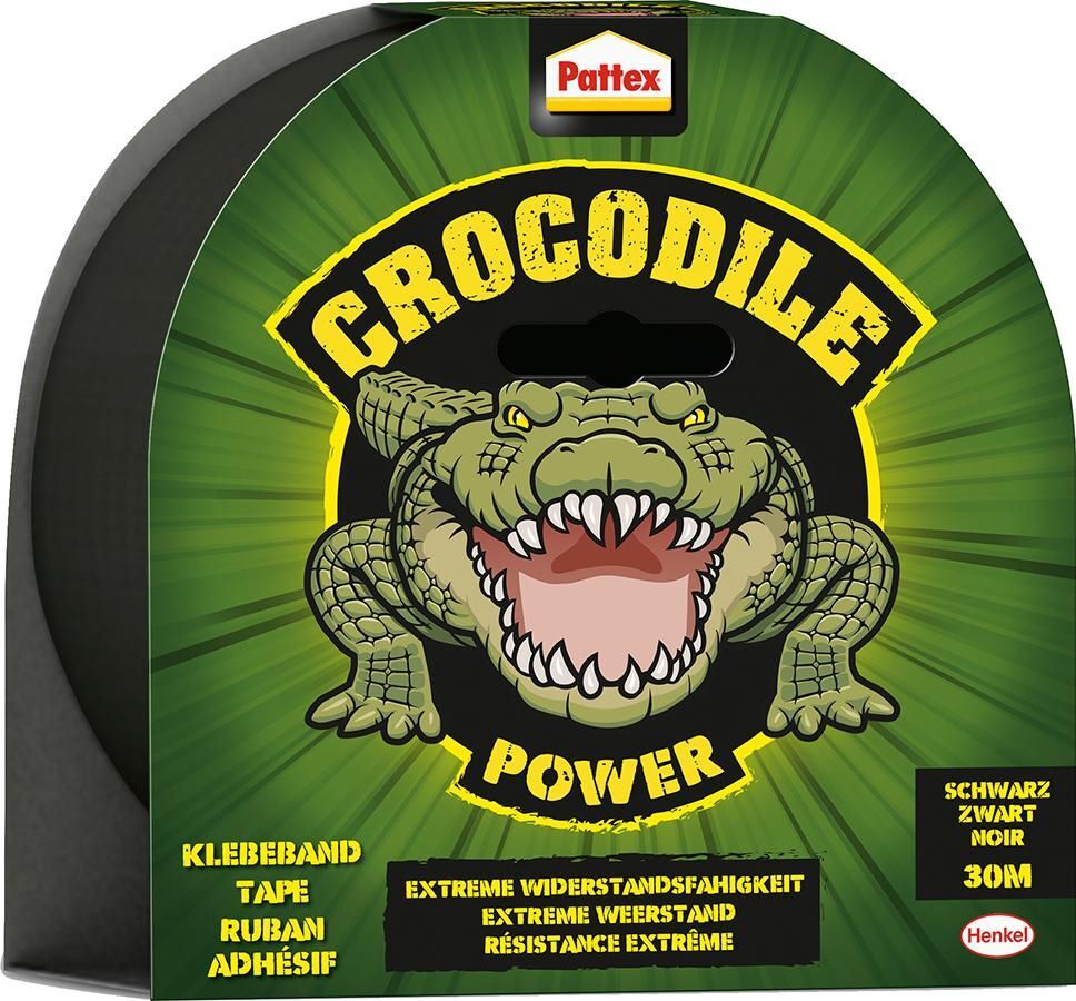 Pattex Klebeband Crocodile schwarz 48 mm Rolle mit 30 Meter Produktbild Pattex Klebeband Crocodile schwarz 48 mm Rolle mit 30 Meter