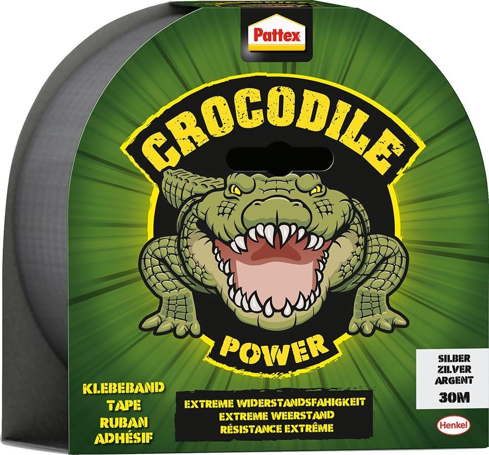 Pattex Klebeband Crocodile silber 48 mm Rolle mit 30 Meter Produktbild Pattex Klebeband Crocodile silber 48 mm Rolle mit 30 Meter