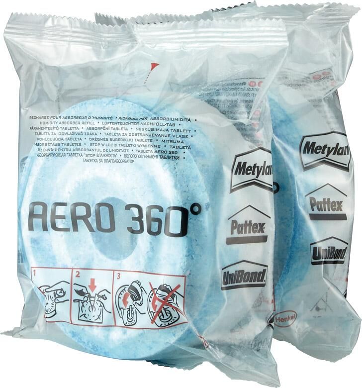 Pattex Nachfülltab für Entfeuchter AERO 360 2x 450g Produktbild Pattex Nachfülltab für Entfeuchter AERO 360 2x 450g