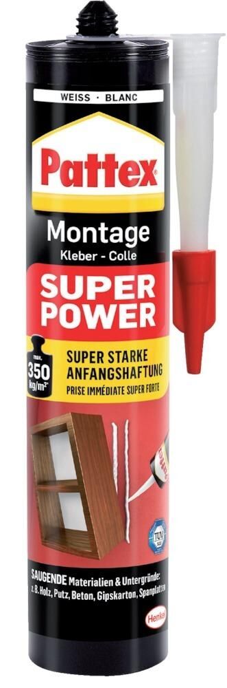 Pattex Montagekleber Super Power 370g weiß Produktbild Pattex Montagekleber Super Power 370g weiß
