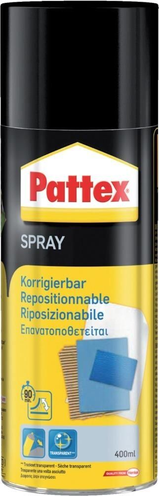 Pattex Sprühkleber Power Spray korrigierbar 400ml Produktbild Pattex Sprühkleber Power Spray korrigierbar 400ml