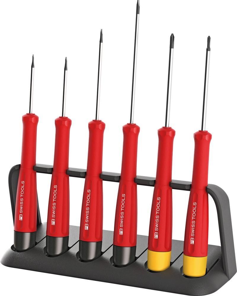 PB Swiss Tools Elektronik Schraubendreher Satz 6 teilig Schlitz Produktbild PB Swiss Tools Elektronik Schraubendreher Satz 6 teilig Schlitz