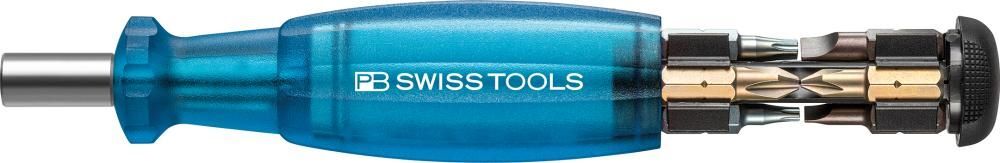 PB Swiss Tools Magazin Bithalter blau 8 teilig Schlitz PH TX Produktbild PB Swiss Tools Magazin Bithalter blau 8 teilig Schlitz PH TX