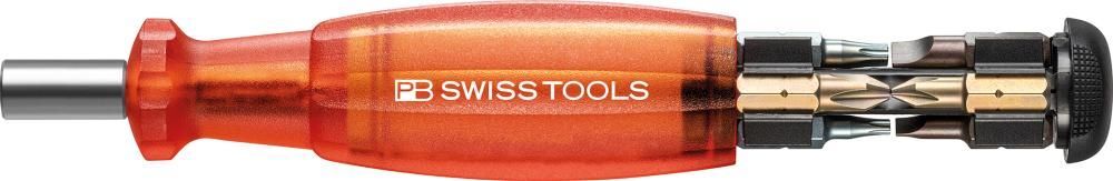 PB Swiss Tools Magazin Bithalter rot 8 teilig Schlitz PH TX Produktbild PB Swiss Tools Magazin Bithalter rot 8 teilig Schlitz PH TX