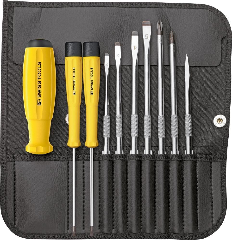 PB Swiss Tools Schraubendreher Satz ESD Elektronik mit Wechselklingen Produktbild PB Swiss Tools Schraubendreher Satz ESD Elektronik mit Wechselklingen