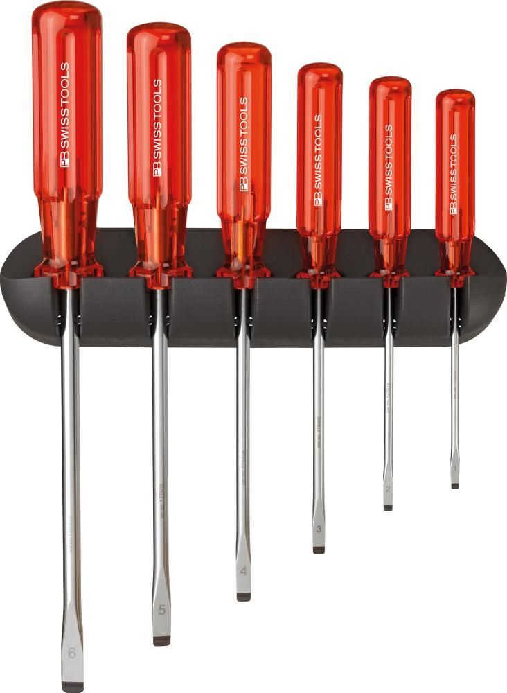 PB Swiss Tools Schraubendreher Satz 6 teilig Schlitz im Wandhalter Classic PB Swiss Tools Schraubendreher Satz 6 teilig Schlitz im Wandhalter Classic