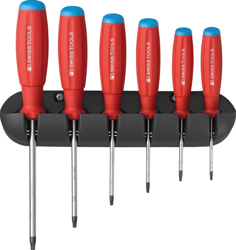 PB Swiss Tools Schraubendreher Satz 6 teilig Torx im Wandhalter Produktbild PB Swiss Tools Schraubendreher Satz 6 teilig Torx im Wandhalter