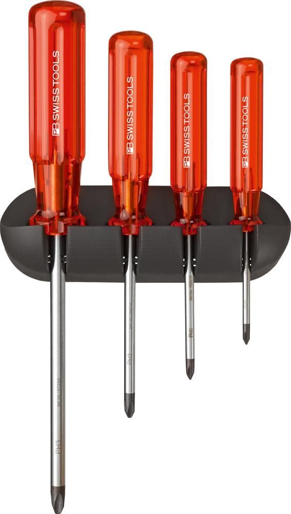 PB Swiss Tools Schraubendreher Satz 4 teilig PH im Wandhalter Classic Produktbild PB Swiss Tools Schraubendreher Satz 4 teilig PH im Wandhalter Classic