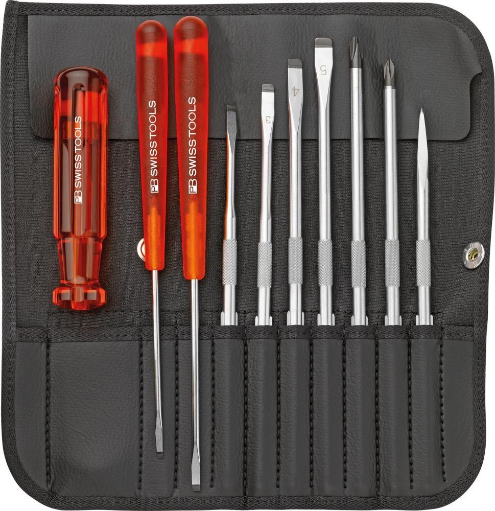 PB Swiss Tools Wechselklingen Satz 10 teilig in Rolltasche Produktbild PB Swiss Tools Wechselklingen Satz 10 teilig in Rolltasche