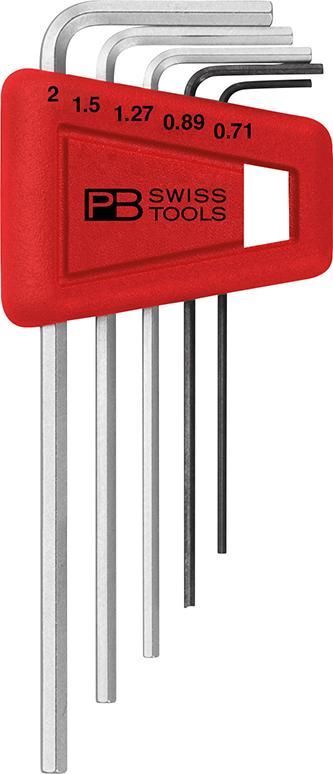 PB Swiss Tools Winkelschraubendreher-Satz für 6-kant 5-teilig 0,71 - 2 mm Produktbild PB Swiss Tools Winkelschraubendreher-Satz für 6-kant 5-teilig 0,71 - 2 mm