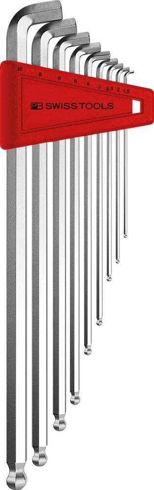 PB Swiss Tools Winkelschraubendreher-Satz 6-kant verkürztem Schenkel lang 9-teilig 1,5 - 10 mm Produktbild PB Swiss Tools Winkelschraubendreher-Satz 6-kant verkürztem Schenkel lang 9-teilig 1,5 - 10 mm