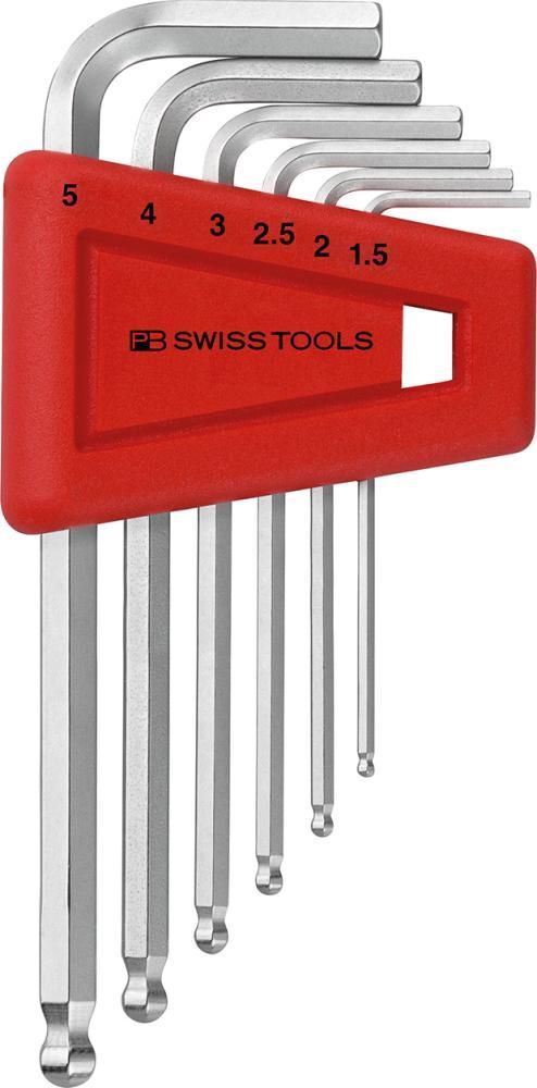 PB Swiss Tools Winkelschraubendreher-Satz für 6-kant 6-teilig 1,5 - 5 mm Produktbild PB Swiss Tools Winkelschraubendreher-Satz für 6-kant 6-teilig 1,5 - 5 mm