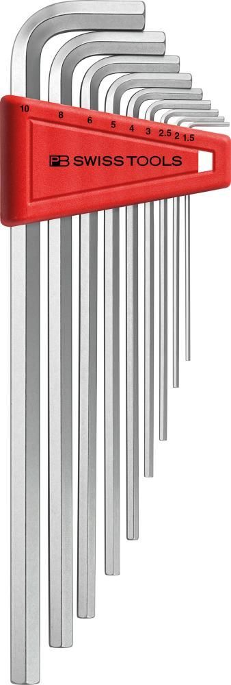 PB Swiss Tools Winkelschraubendreher-Satz für 6-kant lang 9-teilig Produktbild PB Swiss Tools Winkelschraubendreher-Satz für 6-kant lang 9-teilig
