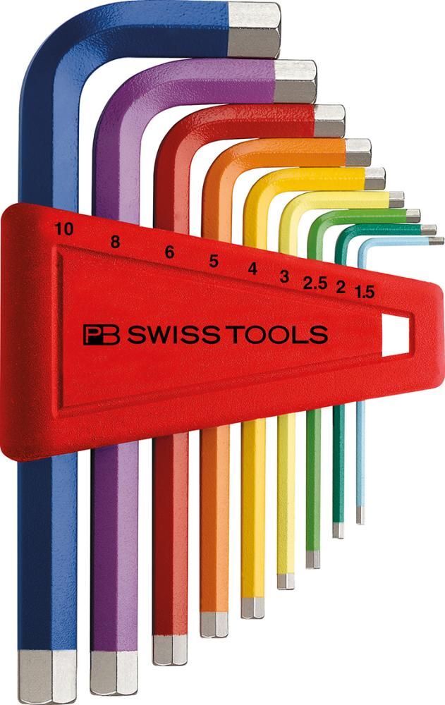 PB Swiss Tools Winkelschraubendreher-Satz für 6-kant mit Farbcodierung 1,5 - 10 mm Produktbild PB Swiss Tools Winkelschraubendreher-Satz für 6-kant mit Farbcodierung 1,5 - 10 mm