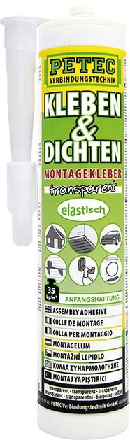 Petec Klebstoff Dichtstoff Ecoline transparent Kartusche mit 290 ml Produktbild Petec Klebstoff Dichtstoff Ecoline transparent Kartusche mit 290 ml