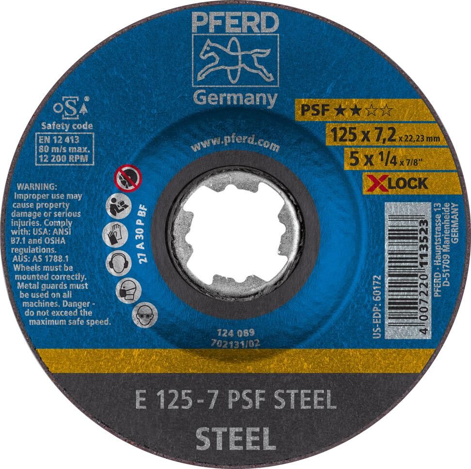 Pferd Schruppscheibe PSF X-Lock Steel 115x7 mm Produktbild Pferd Schruppscheibe PSF X-Lock Steel 115x7 mm