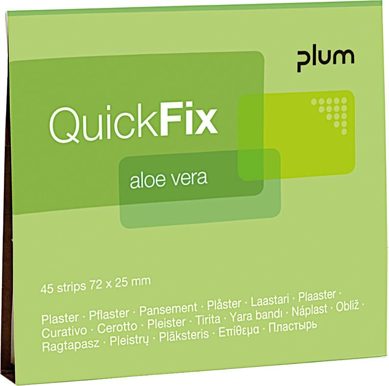 Plum Nachfüllpackung QuickFix mit 45 Pflaster AloeVera Produktbild Plum Nachfüllpackung QuickFix mit 45 Pflaster AloeVera