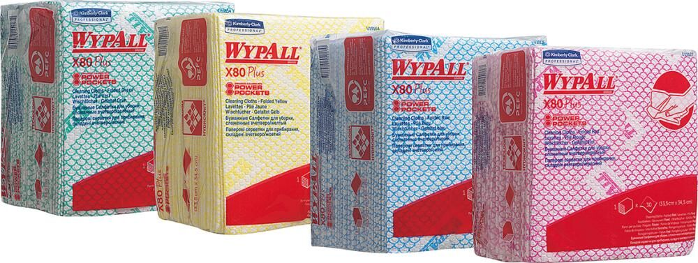 Kimberly-Clark X80 Plus Wischtücher viertelgefaltet gelb 240 Stück Produktbild Kimberly-Clark X80 Plus Wischtücher viertelgefaltet gelb 240 Stück