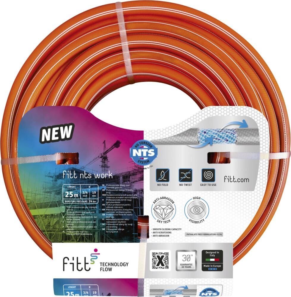 Fitt Profi Wasserschlauch NTS Work 3/4 Zoll 25 Meter Produktbild Fitt Profi Wasserschlauch NTS Work 3/4 Zoll 25 Meter