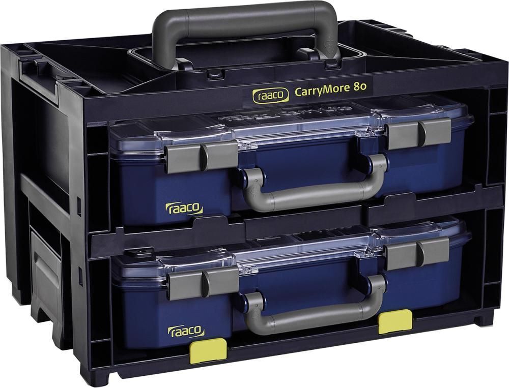 Raaco Tragerahmen CarryMore 80x2 mit 2 CL 80 4x8-9 schwarz Produktbild Raaco Tragerahmen CarryMore 80x2 mit 2 CL 80 4x8-9 schwarz