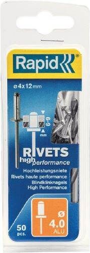 Rapid Blindniete Universal 4,0 x 12 mm Pack mit 50 Stück Produktbild Rapid Blindniete Universal 4,0 x 12 mm Pack mit 50 Stück