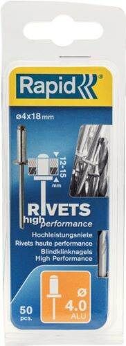 Rapid Blindniete Universal 4,0 x 18 mm Pack mit 50 Stück Produktbild Rapid Blindniete Universal 4,0 x 18 mm Pack mit 50 Stück