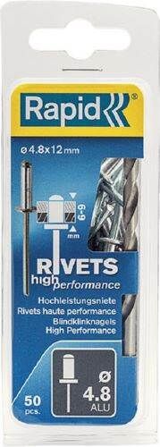 Rapid Blindniete Universal 4,8 x 12 mm Pack mit 50 Stück Rapid Blindniete Universal 4,8 x 12 mm Pack mit 50 Stück