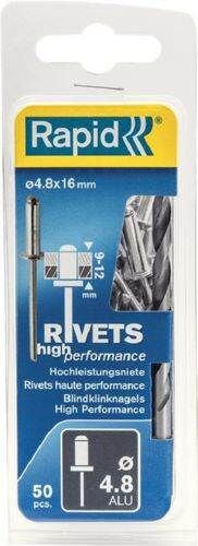 Rapid Blindniete Universal 4,8 x 16 mm Pack mit 50 Stück Produktbild Rapid Blindniete Universal 4,8 x 16 mm Pack mit 50 Stück