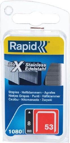 Rapid Heftklammern Edelstahl Typ 53/8 Pack mit 1080 Stück Produktbild Rapid Heftklammern Edelstahl Typ 53/8 Pack mit 1080 Stück