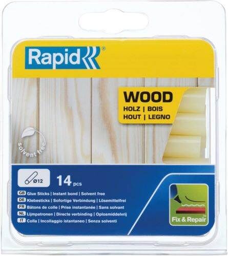 Rapid Klebestick für Holz 12 x 94 mm honig Pack mit 14 Stück Produktbild Rapid Klebestick für Holz 12 x 94 mm honig Pack mit 14 Stück