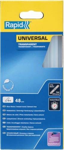 Rapid Klebesticks universal 12 x 90 mm transparent Pack mit 48 Stück Produktbild Rapid Klebesticks universal 12 x 90 mm transparent Pack mit 48 Stück