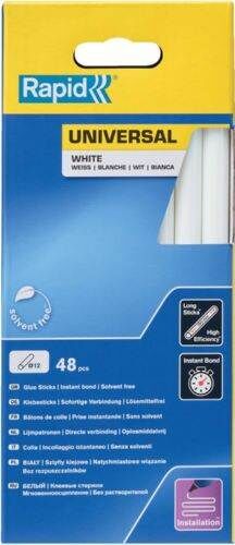 Rapid Klebesticks universal 12 x 90 mm weiß Pack mit 48 Stück Produktbild Rapid Klebesticks universal 12 x 90 mm weiß Pack mit 48 Stück