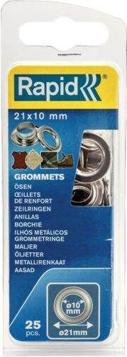 Rapid Ösen mit Ring 21 x 10 mm Pack mit 25 Stück Produktbild Rapid Ösen mit Ring 21 x 10 mm Pack mit 25 Stück