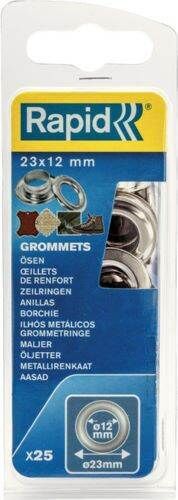 Rapid Ösen mit Ring 23 x 10 mm Pack mit 25 Stück Produktbild Rapid Ösen mit Ring 23 x 10 mm Pack mit 25 Stück