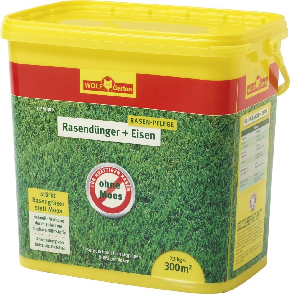 Wolf Garten Rasendünger und Eisen 7,5kg Produktbild Wolf Garten Rasendünger und Eisen 7,5kg