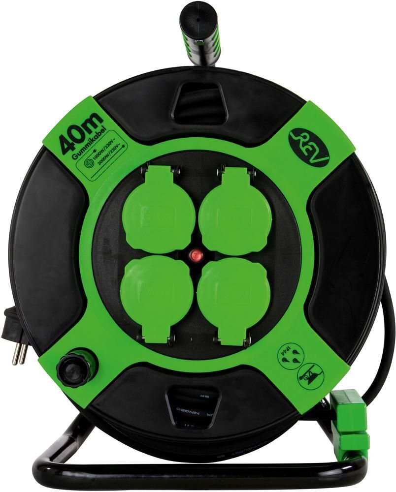 REV Kabeltrommel 40 meter 4-fach IP 44 H05RR-F3G Produktbild REV Kabeltrommel 40 meter 4-fach IP 44 H05RR-F3G